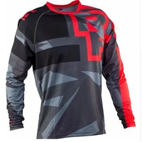 new summer 2022 motocross shirt men black red breathable mountain bike mtb long sleeve racing bike shirt cycling jersey