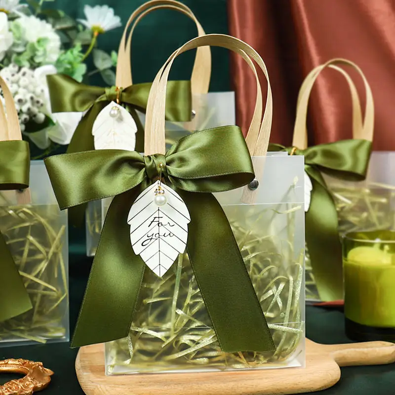 

Высококачественный прозрачный свадебный подарочный пакет с ручками, 10 шт., пластиковая коробка для конфет, коробки для подружек невесты, конфет, конфет