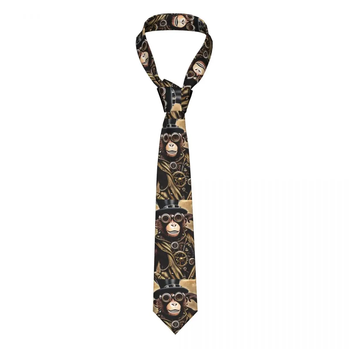 

Steampunk Monkey Tie Cute Animal Print Formal 8CM Neck Ties For Man Gift Shirt Design Cravat