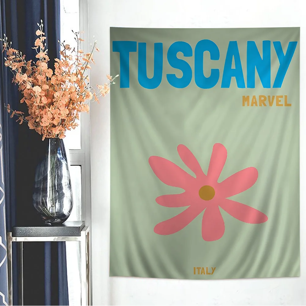 Мексика Тюльма Италия Тоскана Марокко Греция Таблица Гобелен Богемные Настенные