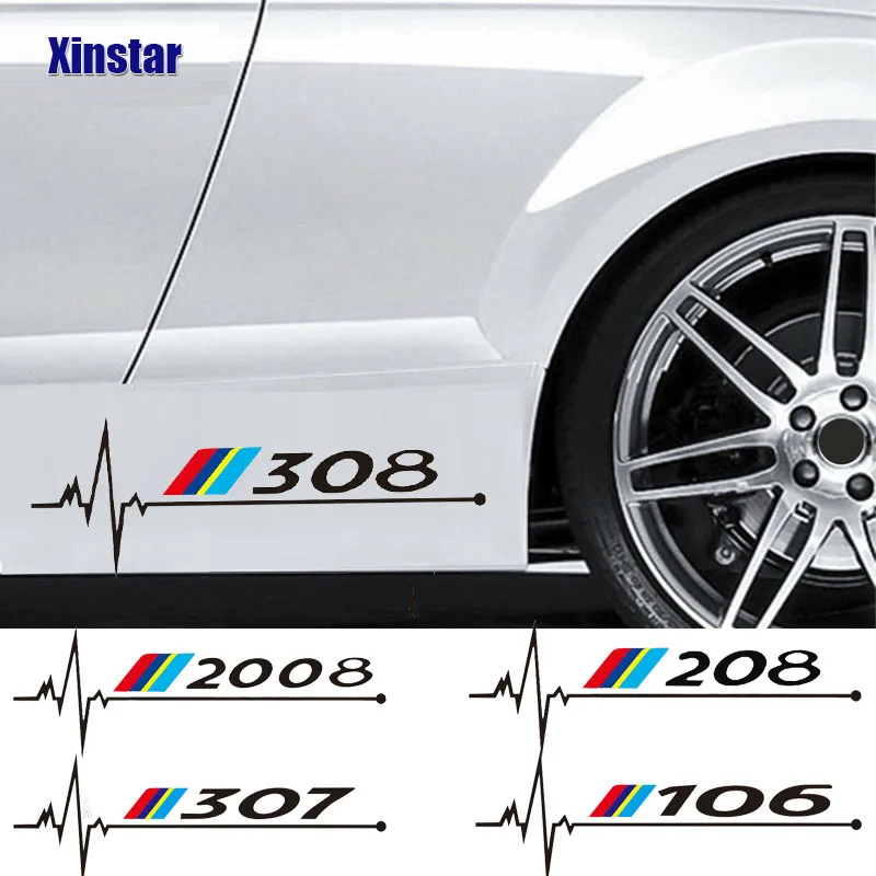 

2 наклейки на кузов автомобиля для Peugeot 2008 3008 208 308 106 107 108 206 207 208 306 307 508