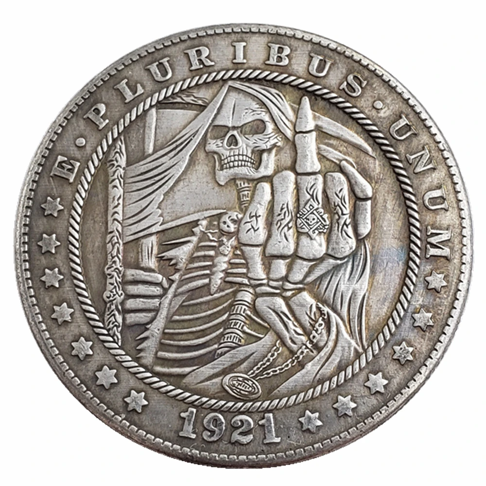 

Hobo Nickel 1921, монета доллара США Моргана, копия фотографий (CY3056)