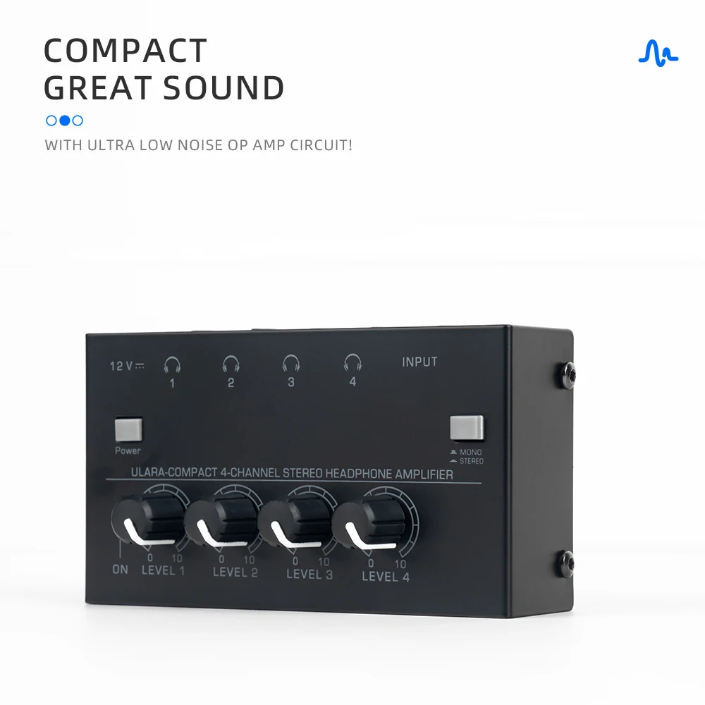 Усилитель для наушников 4-канальный монофонический/стереомонитор телефон (100-240 В)