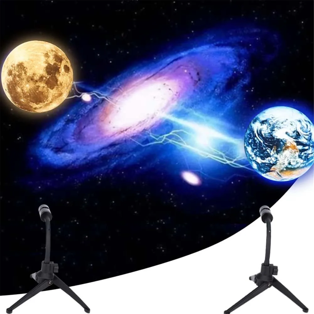 

Лампа в виде Луны, планеты Земля, проектор, лампа, вращающийся на 360 ° кронштейн, USB луна, светодиодный ночник, проекционная лампа в виде плане...