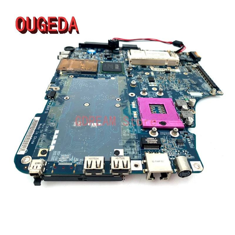 Материнская плата OUGEDA для ноутбука Toshiba Satellite A200 A205 системная K000057510 K000057110 с ГПУ