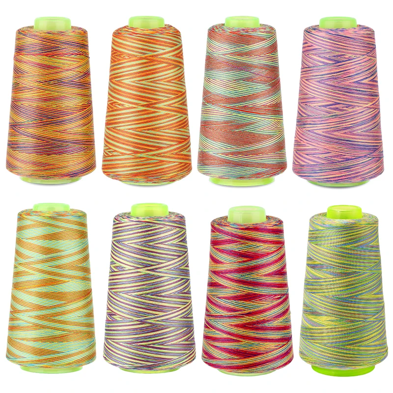 

IMZAY 3000 Yards Rainbow Polyester Sewing Thread DIY Quilting Embroidery Threads Household Sewing Machine Thread