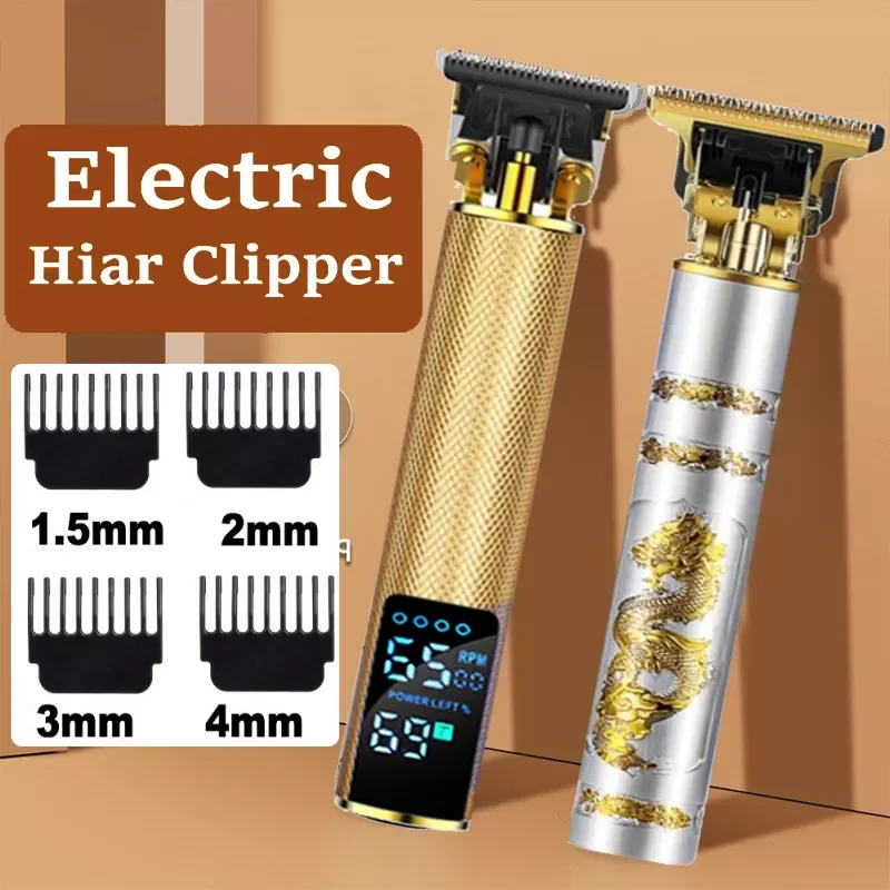 

T9 Bald Head Hair Clipper Trimmer For Men Rechargeable Mower Barber Shaving Machine Vintage Haircut Cutter Cordless