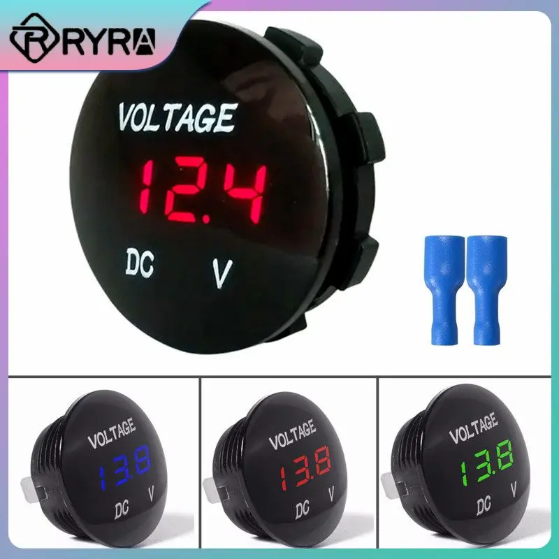 

Digital Voltmeter Tester Monitor Led Panel Mini D3 Voltmeter Fireproof Waterproof Display Voltmeter Electrical Tools Round 5-48v