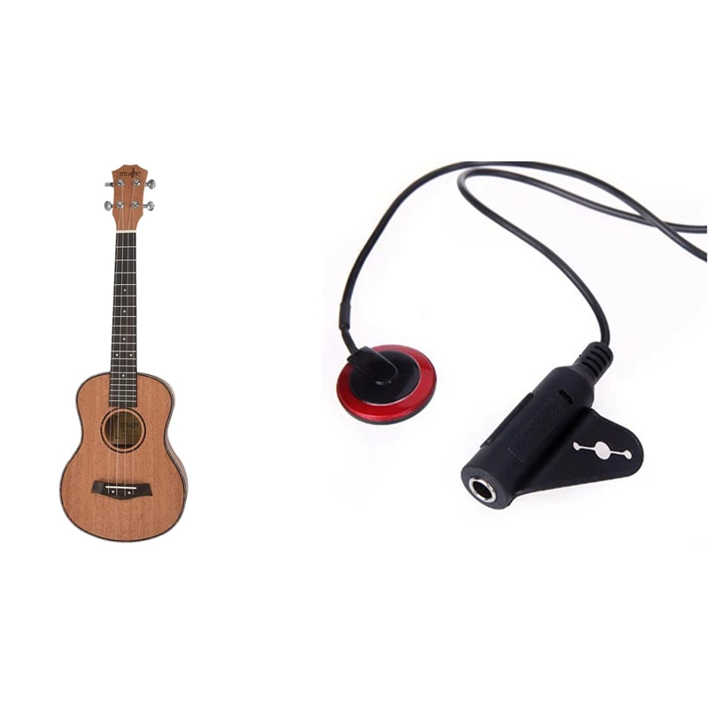 

Piezo Contact Miniphone звукосниматель для гитары скрипки банджо мандолина, укулеле & тенор акустическое электрическое укулеле 26 дюймов