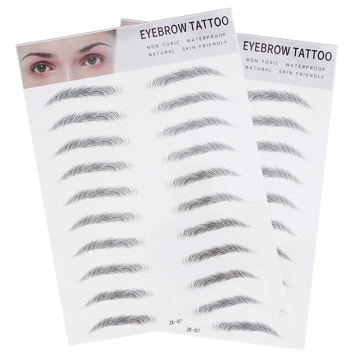 

Eyebrow Stickers Eyebrows Natural Hair Makeup 3D Brow Shaping Sticker Artificial 4D Shape Stencils Waterproof Woman Imitation