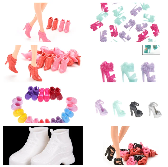 

10 Pairs Fashion White Doll Sneakers Shoes Dolls Accessories Gift For For 30cm Doll Best Birthday Gifts