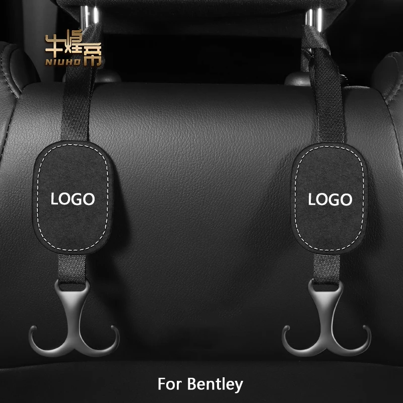 

Car Seat Back Suede Metal Hook For Bentley Mu Shang Elegant Speeding EXP Interior Storage Finishing Hanger Articles Accessories