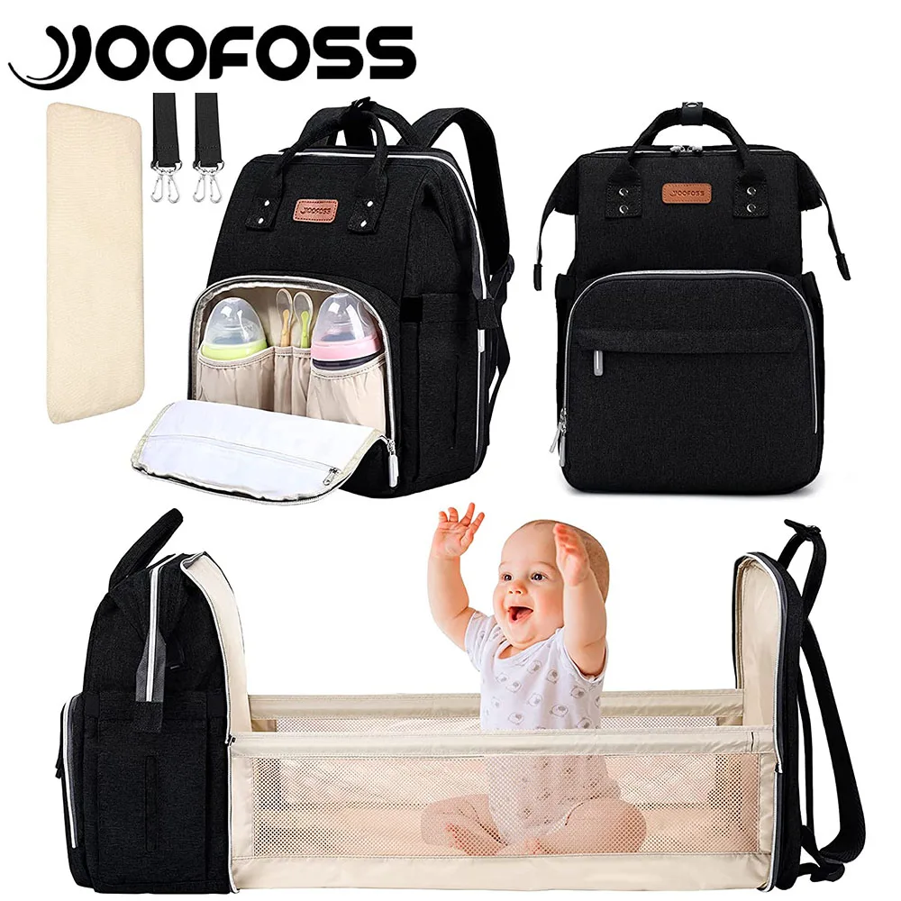 Yoofoss-mochila con cambiador y correas para cochecito, bolsa de viaje impermeable para...