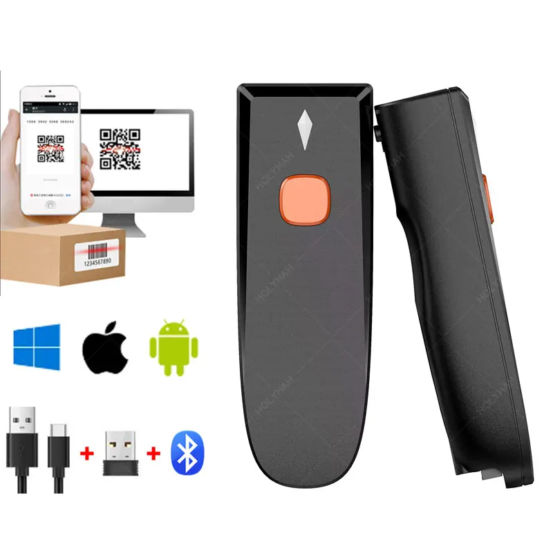 

Mini Barcode Scanner USB Wired Bluetooth 2.4G1D 2D Scanner QR PDF417 Data Matrix Bar code Reader