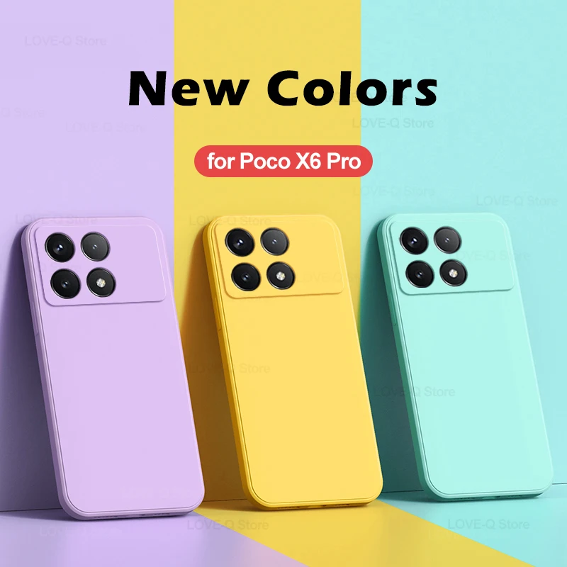 Фото Чехол на Xiaomi Poco X6 Pro / Чехол на Поко Х6 Про 5g, роскошный чехол из жидкого силикона для Xiaomi Poco X6 Pro Poco X 6 Pro Poco X6pro Pocox6 Prо 5G, защитный чехол для камеры №5
