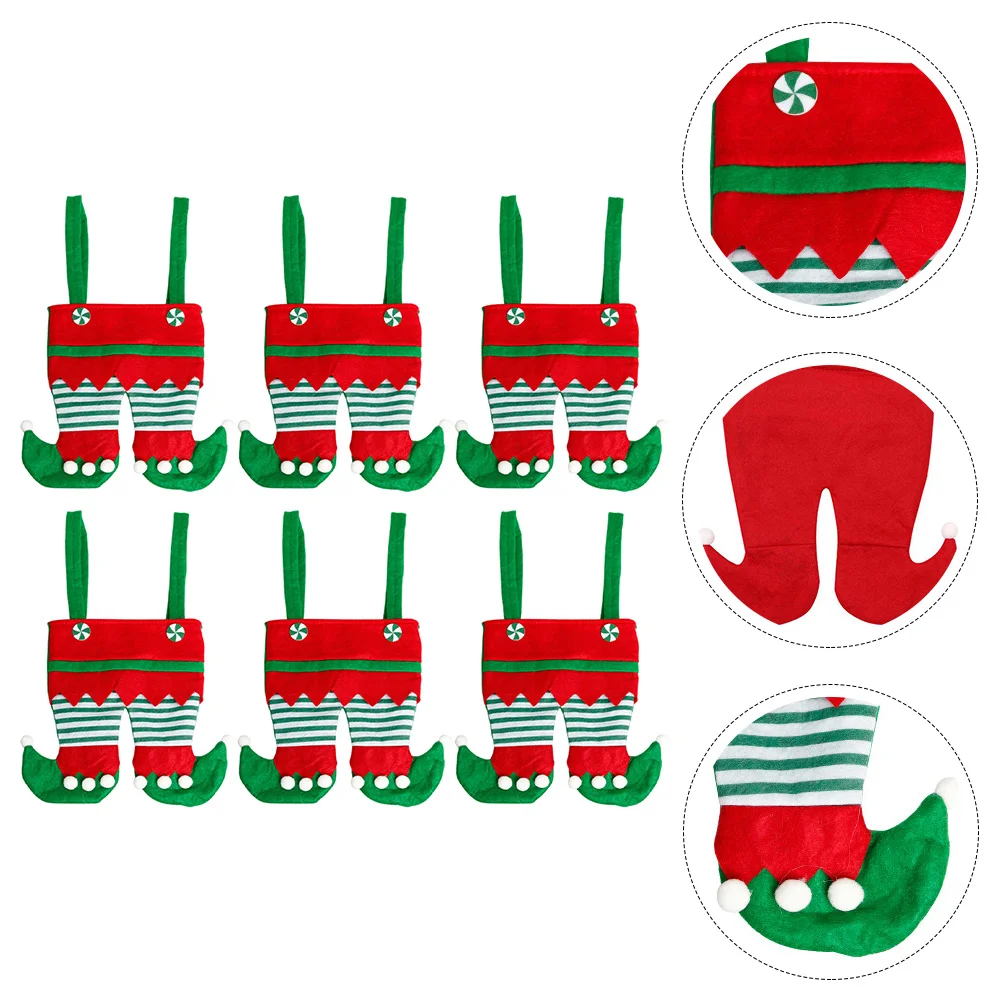 

Christmasgift Elfcandy Pouch Treat Pantssanta Tote Holder Boots Bottleboot Hand Party Handbag Kid Biscuit Holiday Stocking
