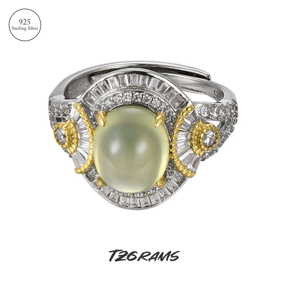 

Женское Винтажное кольцо из серебра 925 пробы, с натуральным зеленым камнем преннита