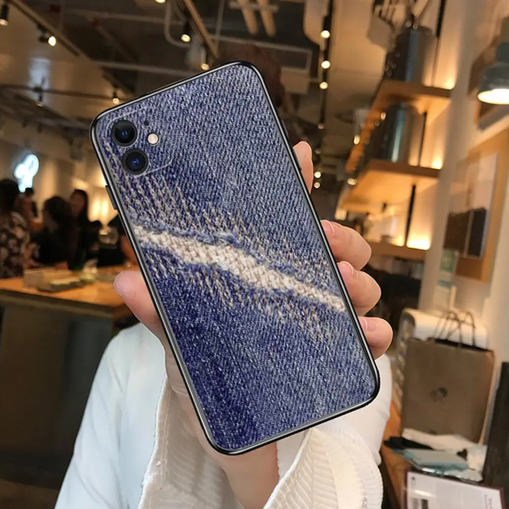 Джинсовые ковбойские чехлы для телефонов с принтом iphone 13 Pro Max 12 11 8 PLUS 7PLUS 6S XR X XS 6 mini