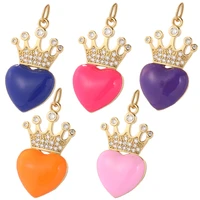 enamel heart charm for jewelry making supplies boho cute european designer charms diy earring bracelet necklace pendant keychain