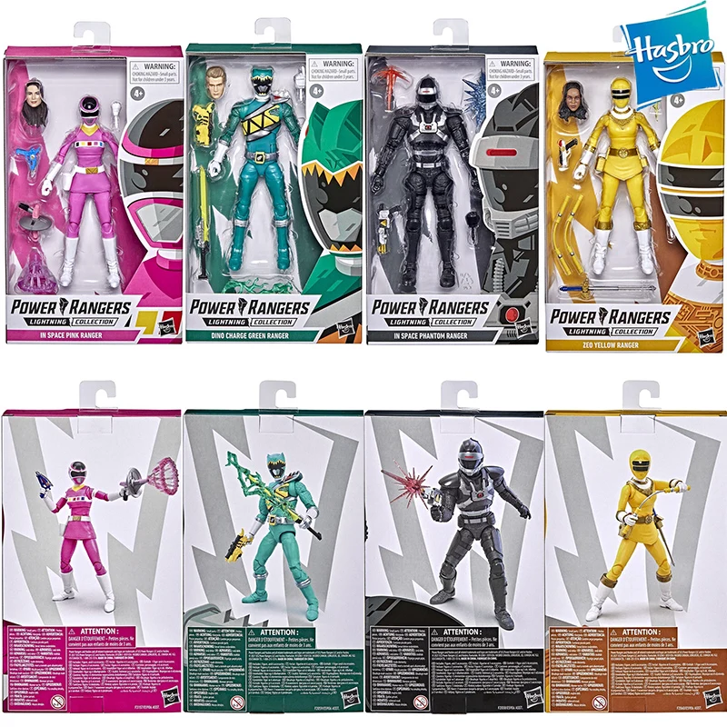 

In Stock Hasbro Mighty Morphin Power Rangers Pink / Yellow / Black / Yellow Ranger Vol.10 PVC Anime Action Figures Model Toy