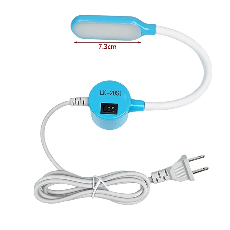 

360-градусная гибкая светодиодная лампа для швейной машины 20/30 ЕС, США, регулируемая рабочая лампа на гибкой стойке, промышленное освещение с магнитным основанием для Workben