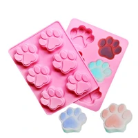 6 cat feet silicone mold gummy animal fondant chocolate candy mould cake baking decorating tools resin art