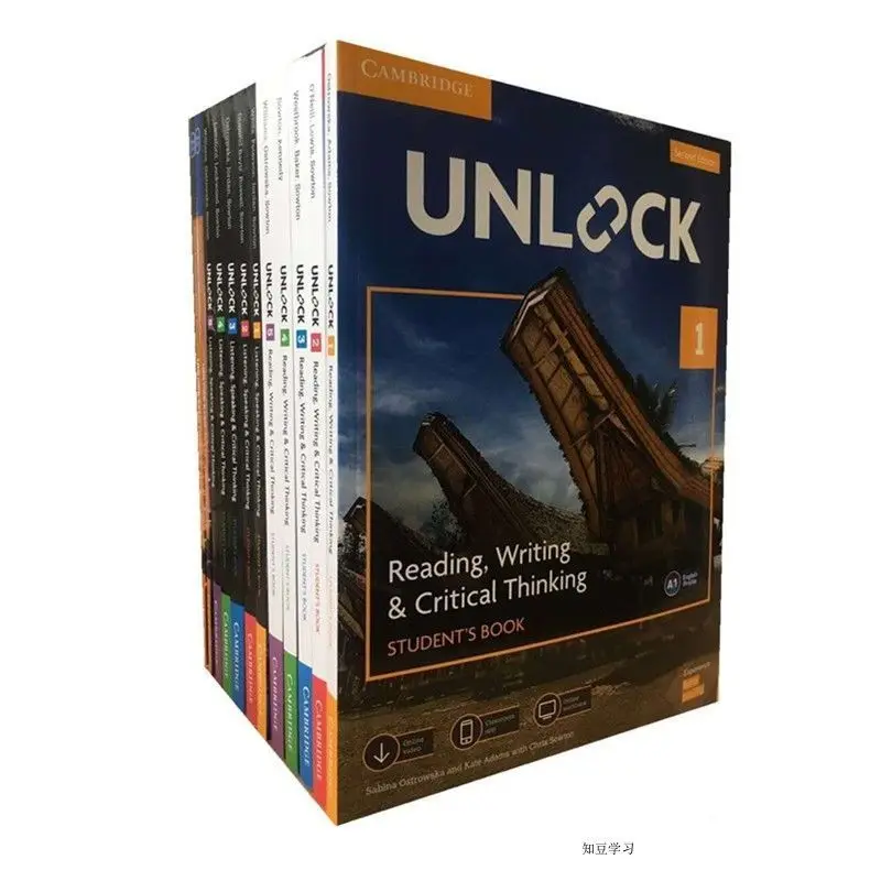 

Cambridge English Second Edition Unlock Textbook Listening, Reading, Writing, and Reading Listening Grammar Practice Materials