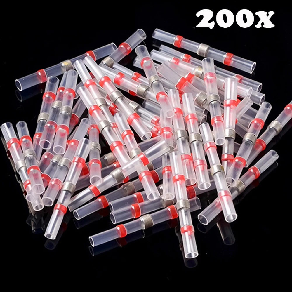 

100/50/20PCS Solder Seal Wire Connectors Waterproof Heat Shrink Butt Connectors Electrical Wire Terminals Insulated Butt Splices