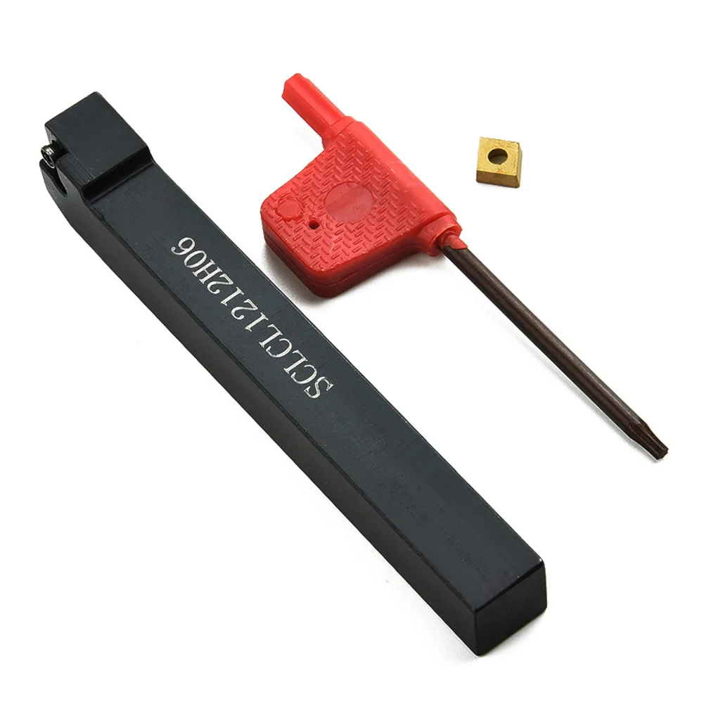 

3Pcs SCLCL1212H06 Holder Kit 12*100mm Left Hand Lathe Turning Tool Holder With 1PC CCMT0602 Insert Indexable Inserts