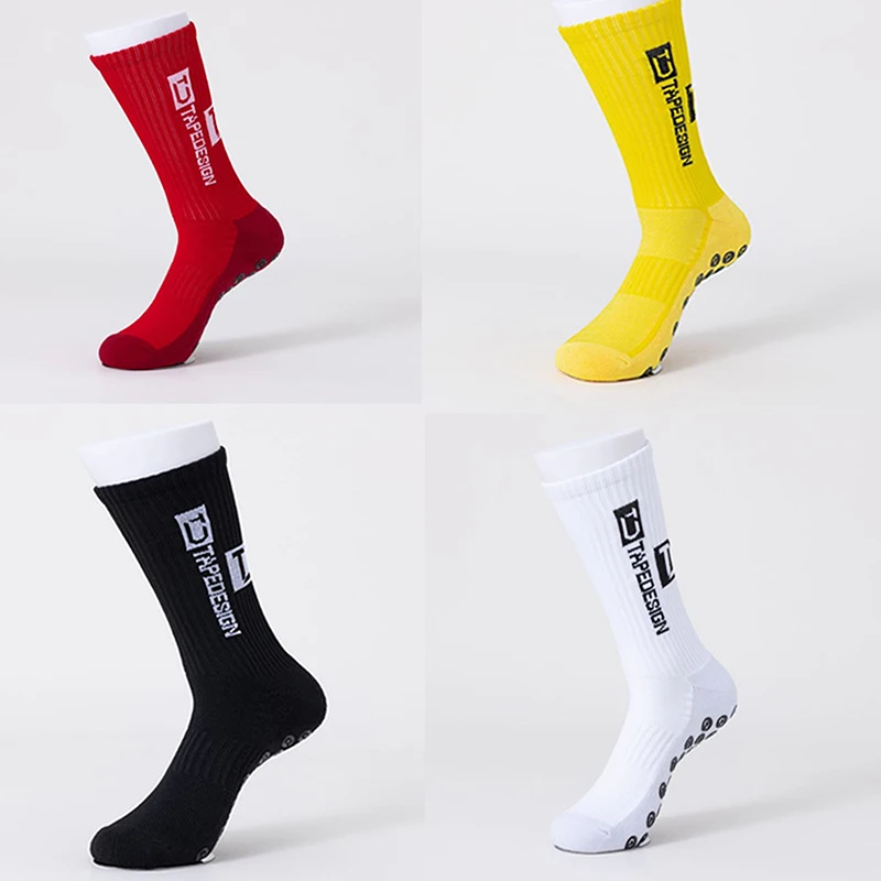 

Новые стильные Нескользящие футбольные носки для мужчин и женщин, велосипедные спортивные противоскользящие футбольные носки, бейсбольные носки для регби, чулки