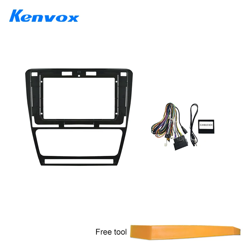 Фото KENVOX Автомобильная рамка для Android-радио для Skoda Octavia 2 A5 2008 2013 9-дюймовый 2DIN Fascia Стерео панель Жгут проводов Canbus Box Шнур №1