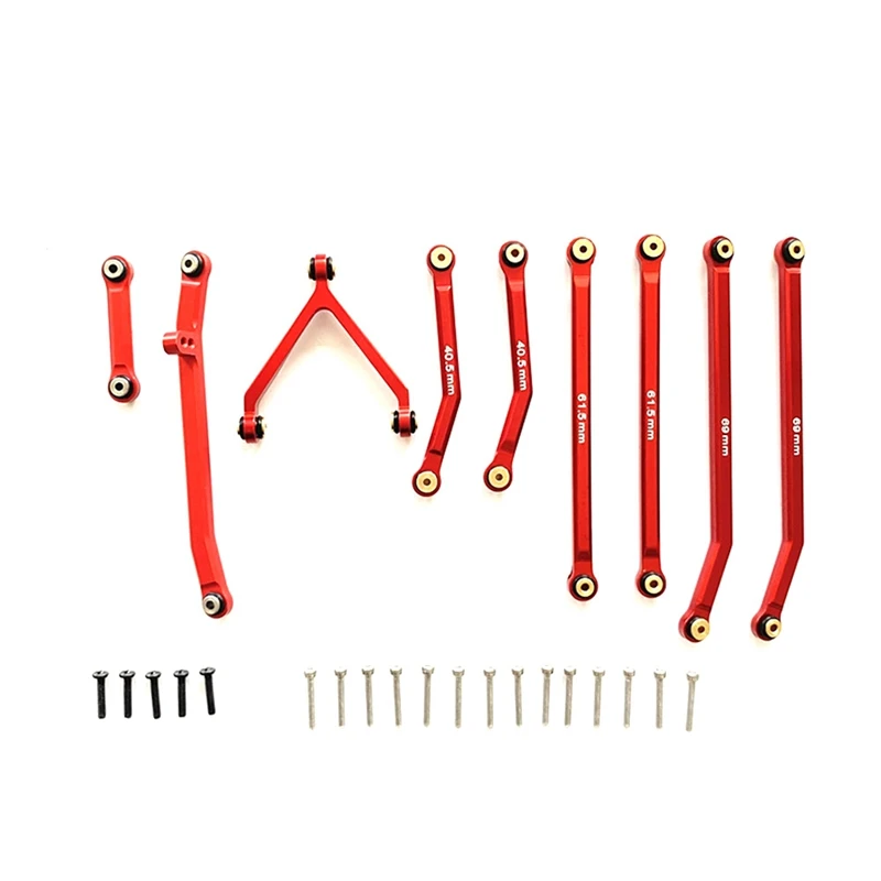 

CNC High Clearance Chassis Link Steering Rod Set For 1/24 RC Crawler Car Axial SCX24 AXI90081 Deadbolt Upgrades Parts