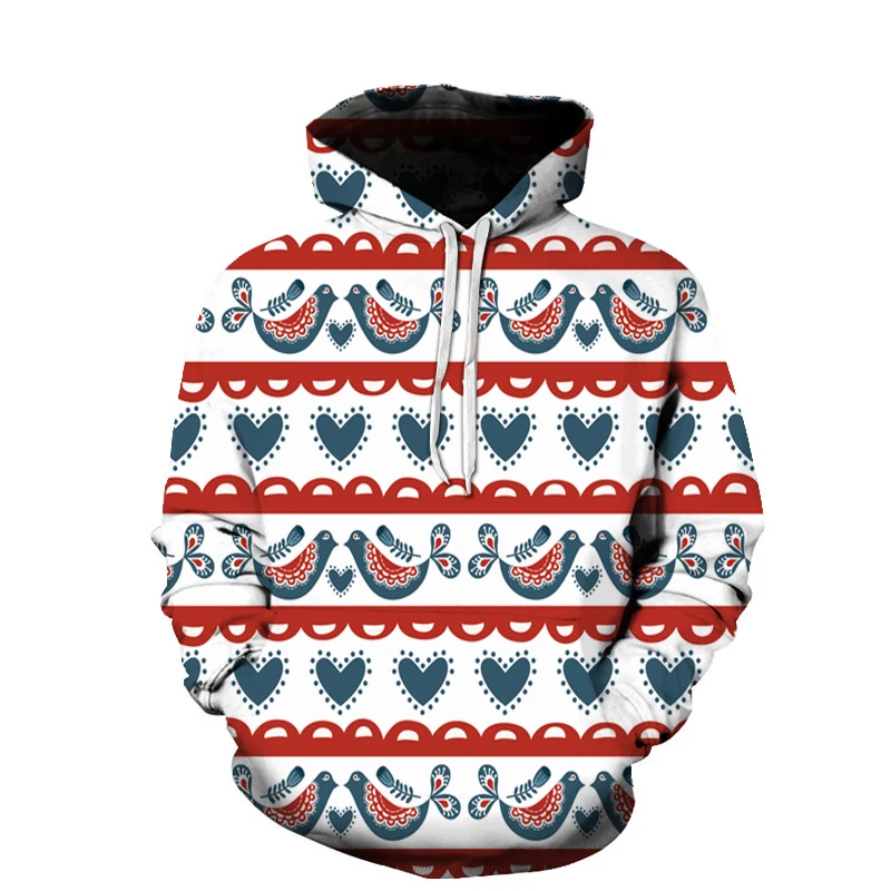 

Fall/Winter Fashion Christmas Coat Hooded Long Sleeve Hoodie 3D Printed Hooded Sweatshirt Unisex Pullover