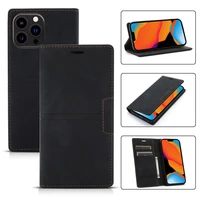 magnetic flap leather case for iphone 13 mini 12 pro xs xr max 7 8 plus card slot wallet stand protect cover
