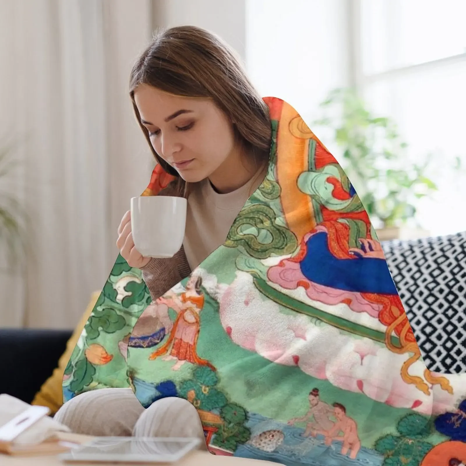 Буддийское одеяло Thangka Art XIII рождественские украшения самые мягкие одеяла