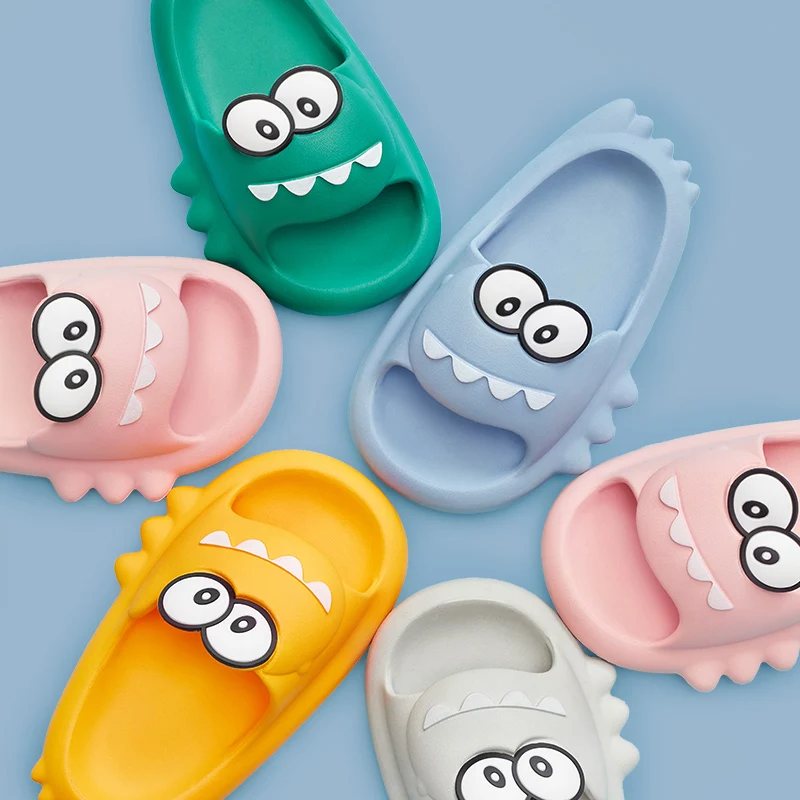 

UTUNE Shark Baby Sandal Slippers For Kids Cute Girls Garden Shoes Soft For Baby Infant Boys Toddler For Beach 3-6Y Summer Slides