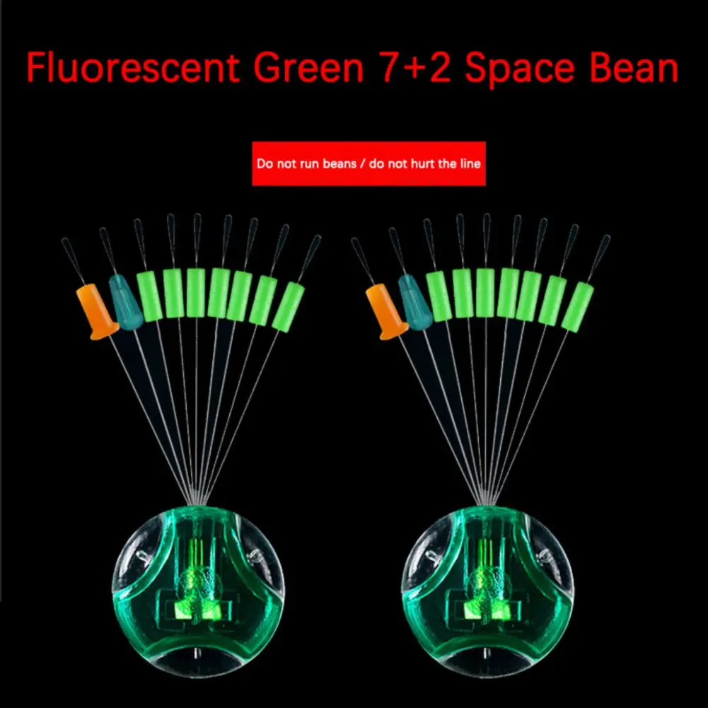 

Green Fish Sport Tool Rubber Oval Stopper Fishing Accessories Spinner Space Beans 50pcs Float Line Stops Fishing tool