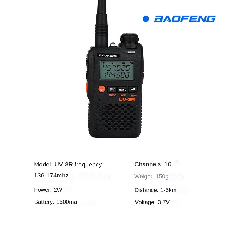 Feng UV-3R Walkie-talkie Dual-frequency Dual-section High-power Outdoor Private Wireless Handset Mini-machine