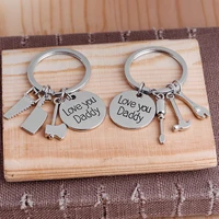 personalized creative keychain for men axe hammer saw tool combination key ring fathers day gifts dads accessories jewelry
