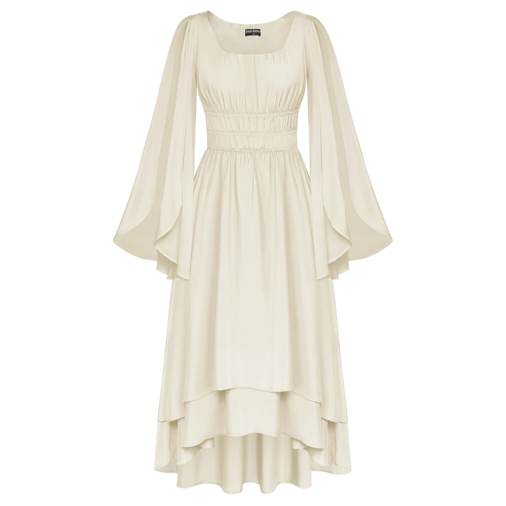 SD женское платье винтажное Ренессанс с эластичной резинкой на талии и длинным