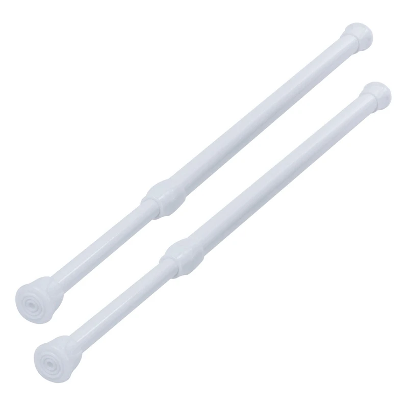 

6 Pack Adjustable Extendable Small Tension Rod 11.8 Inch To 19.7 Inch, White