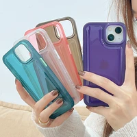 shockproof airbag clear candy color phone case for iphone 11 13 iphone13 x xr xs iphone11 12 pro max protective soft back cover