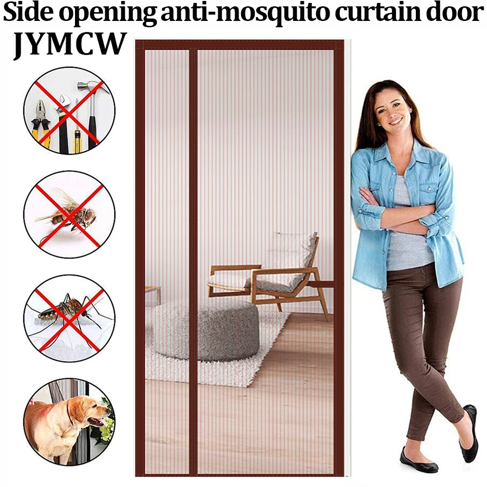 

Summer magnetic door curtain, indoor side opening door curtain, anti-mosquito soft screen door curtain, no hole punching