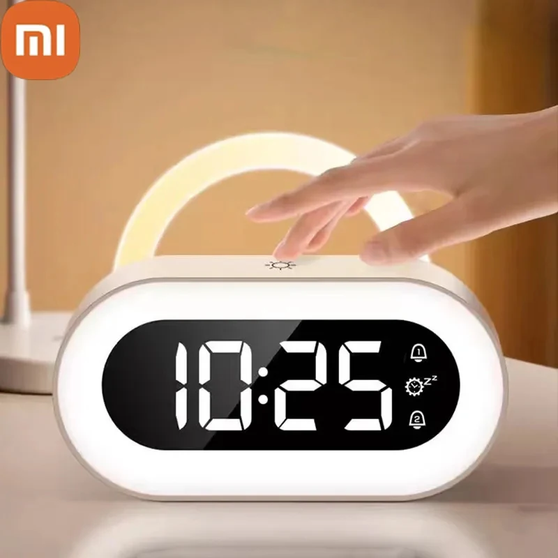 

Xiaomi Music Digital Alarm Clock Voice Control Night Light Design Desktop Clocks Home Table Decoration Built-in 1500mAh Battery