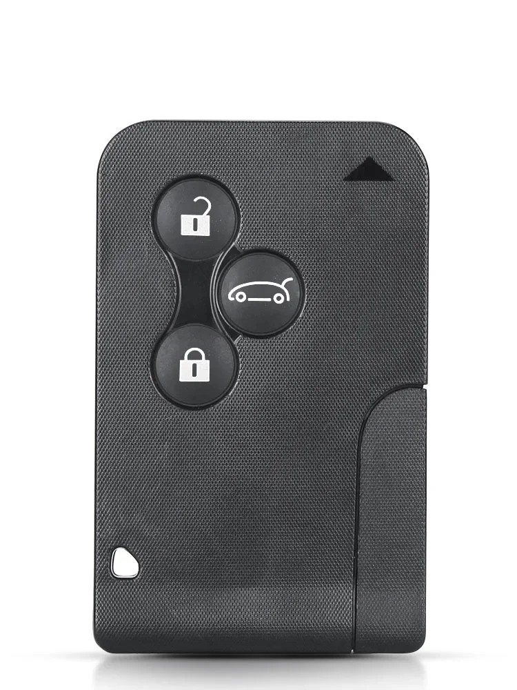 

KEYYOU Сменный корпус ключа смарт-карты для Renault Clio Logan Megane 2 3 Koleos Scenic 3 кнопки чехол для дистанционного ключа с маленьким ключом