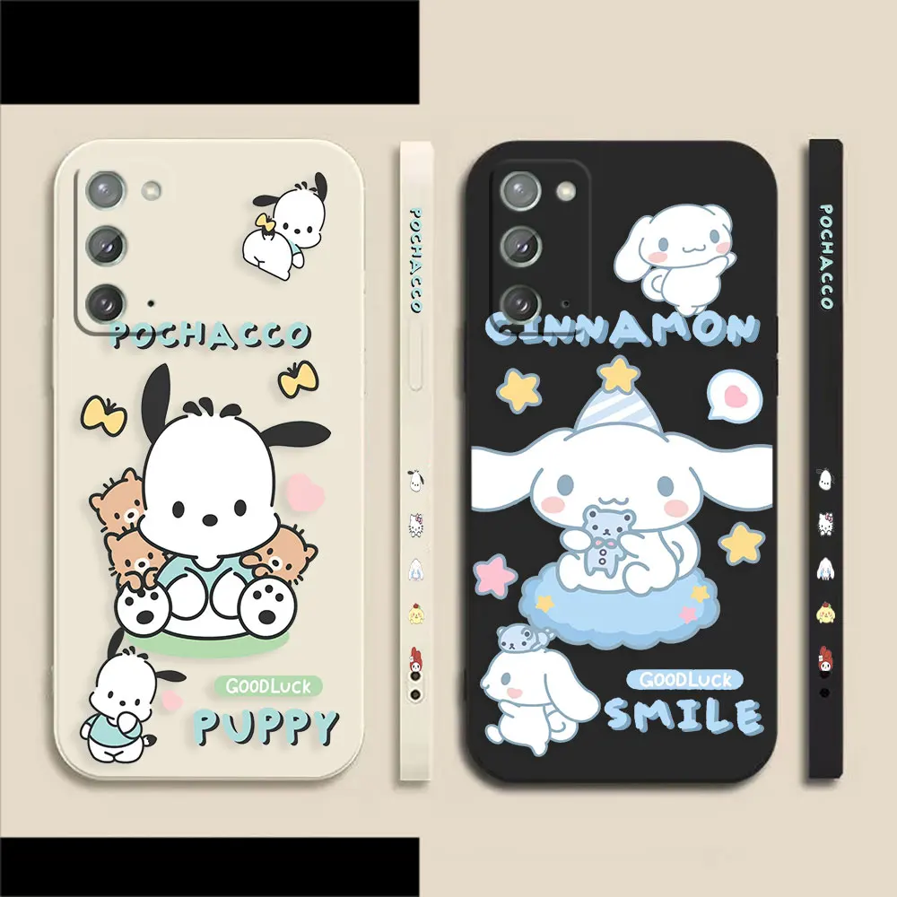 

Cute Pochacco Cinnamoroll Phone Case For Samsung A80 A70 A60 A20S A20 A10S A10 Note 20 10 M33 M32 Pro Plus Lite Ultra 4G 5G Case