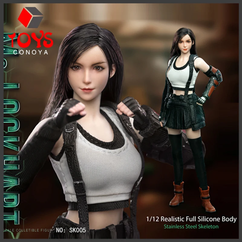 

In Stock SHARKTOYS SK005 1/12 Scale Fantasy Female Warrior Tifa 6 inches Full Set Action Figure Model Toys for Fans