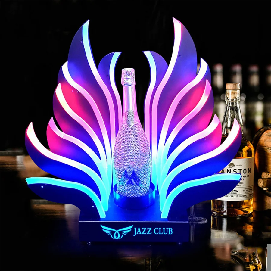 

Thrisdar Peacock Champagne Glorifier Display VIP Serving Tray Ace of Spades Bottle Presenter Champagne Bottles Glorifier