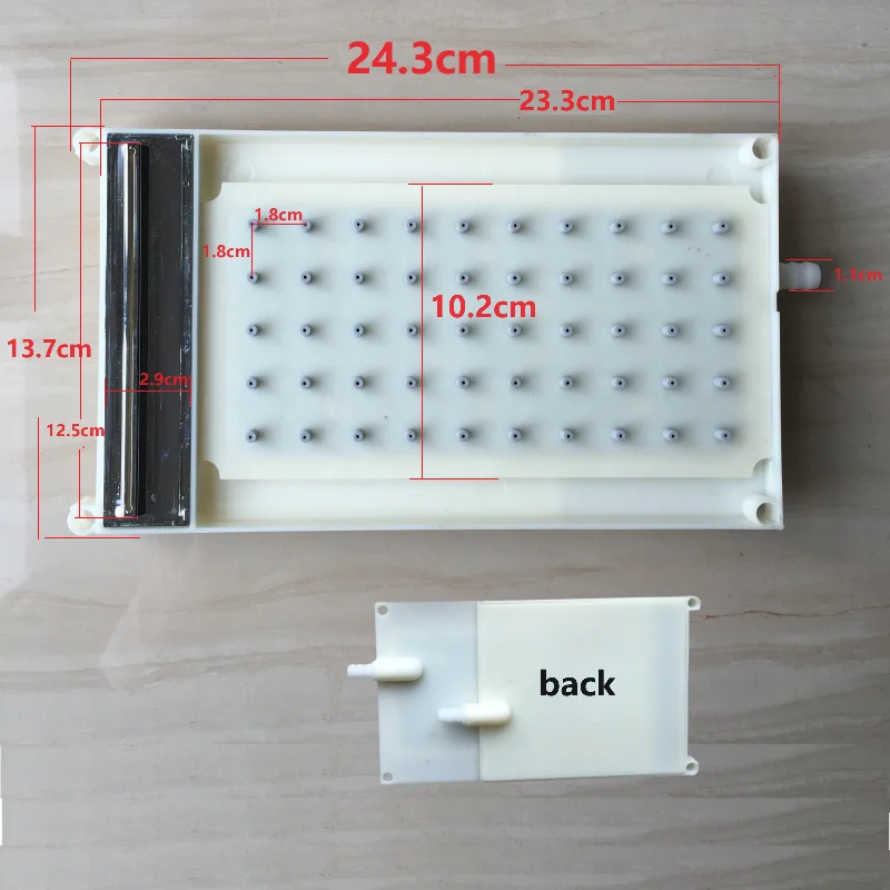 Фото Лейка для душа прямоугольная из АБС-пластика, 24,3x13,7 см №3