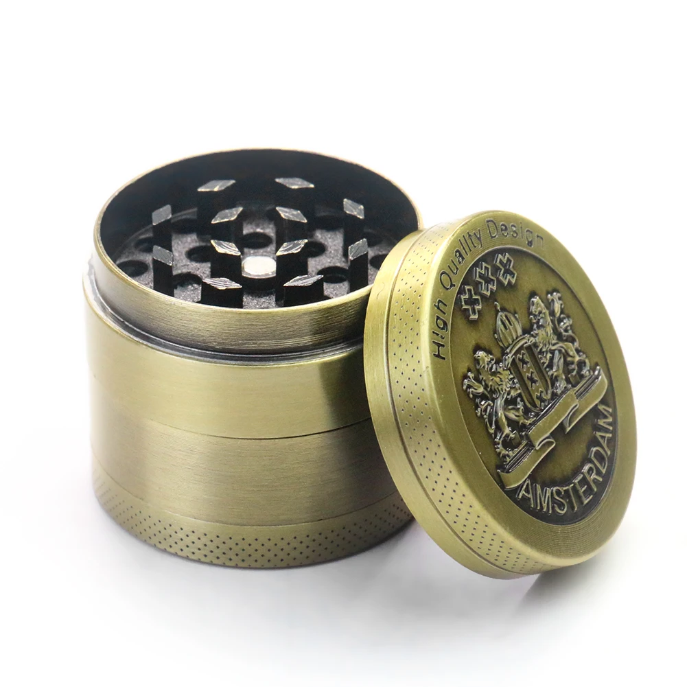 

4-layer Hand Metal Herb Grinder Tobacco Crusher Manual Aluminum Herbal Herb Mill Spice Crusher Smoking Accessories